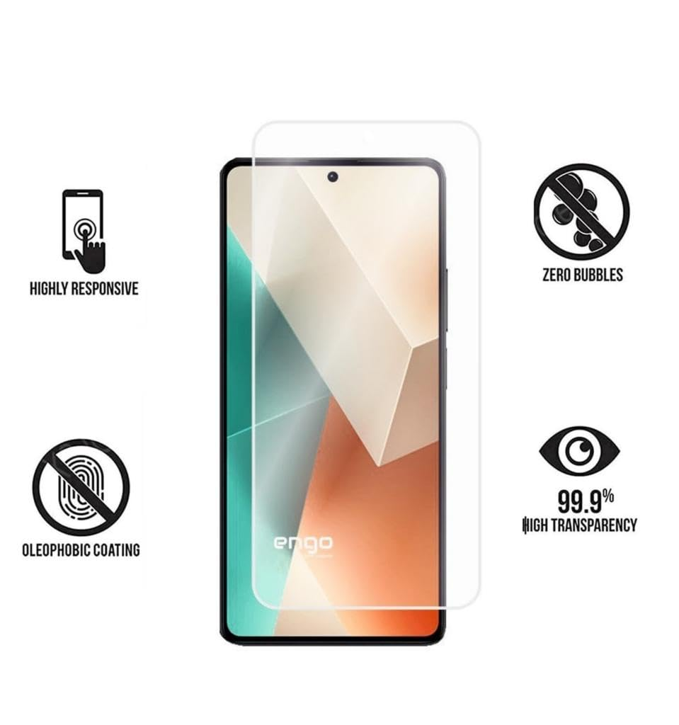 Hassas dokunmatik, kabarcıksız ve oleofobik kaplama simgeleriyle çevrili ekran koruyuculu akıllı telefon.