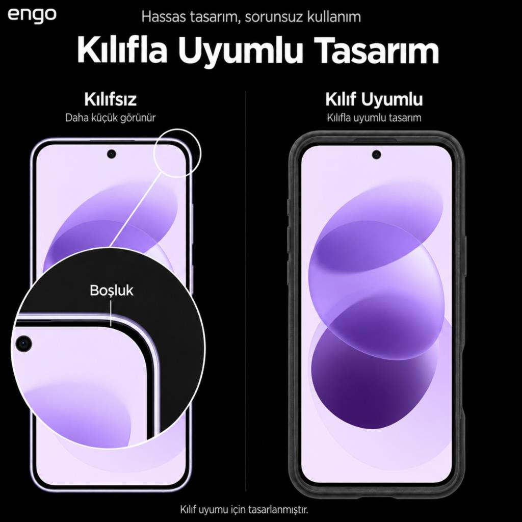 İki akıllı telefonun karşılaştırması: Kılıfsız boşluklu, diğeri kılıf uyumlu.