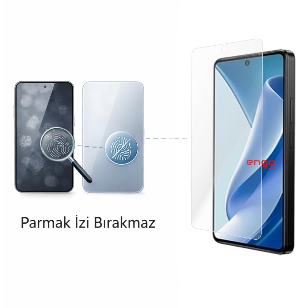 Parmak izi bırakmayan ekran koruyucu ve büyüteçli akıllı telefon.