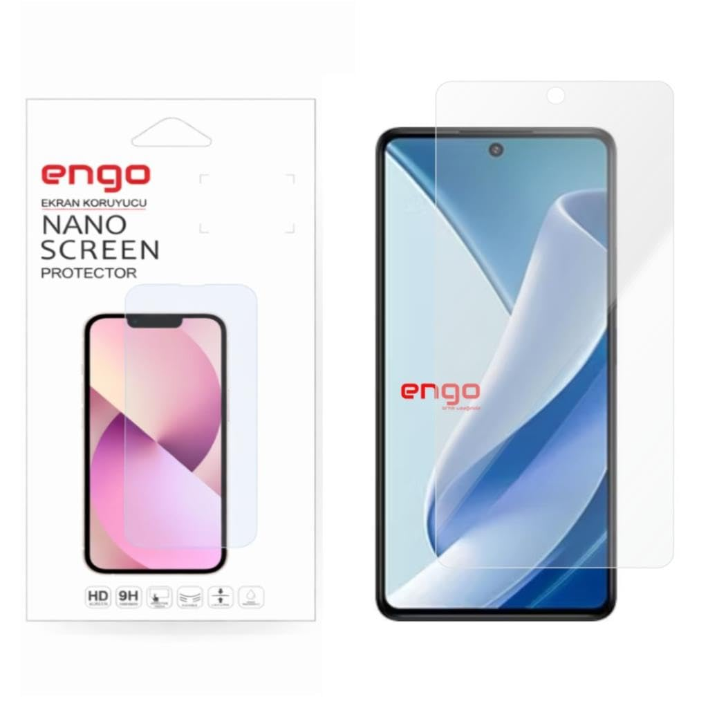 Engo nano ekran koruyucu ambalajı ve koruyuculu akıllı telefon.