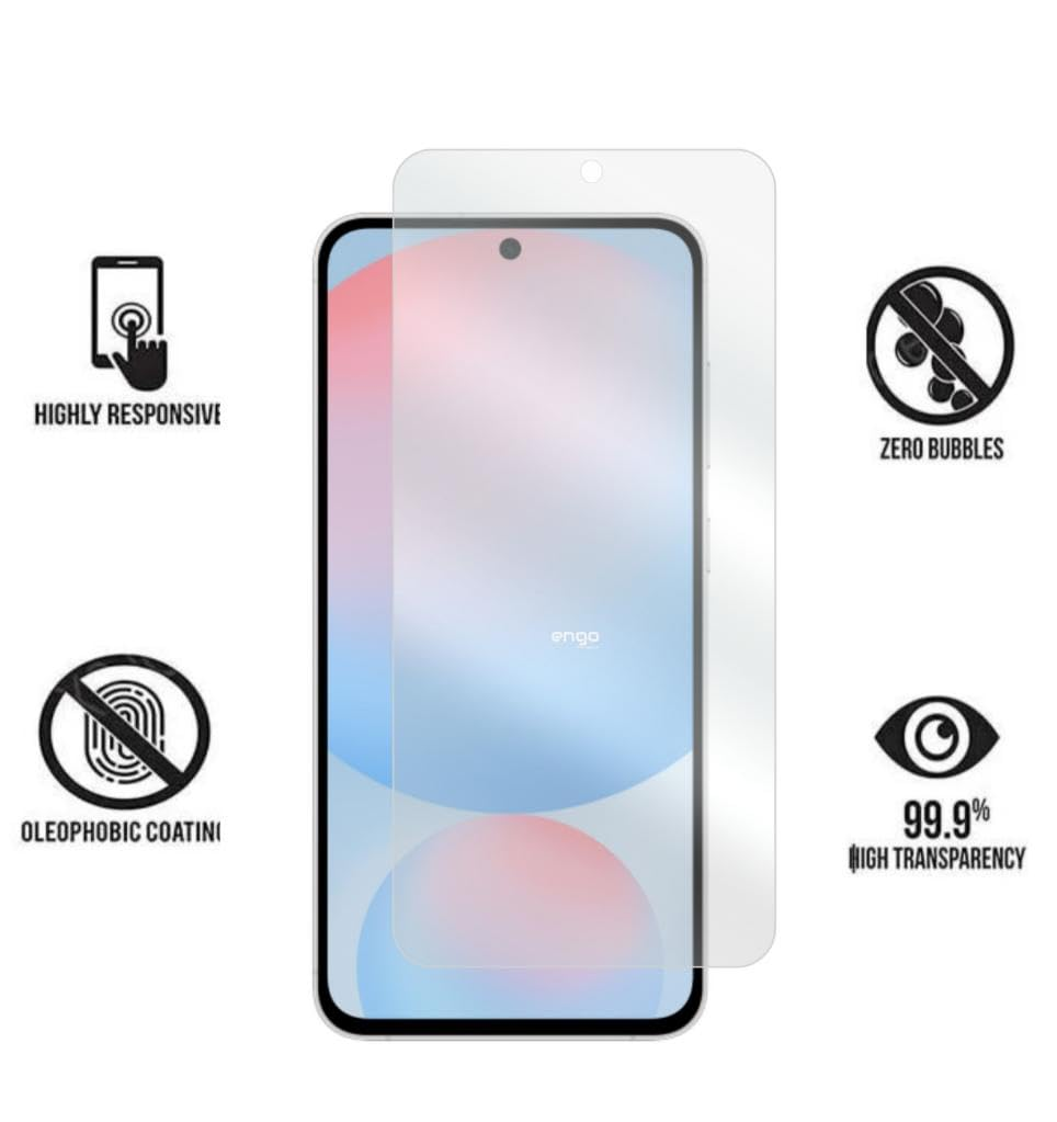 Ekran koruyuculu akıllı telefon ve etrafında dört özellik simgesi.