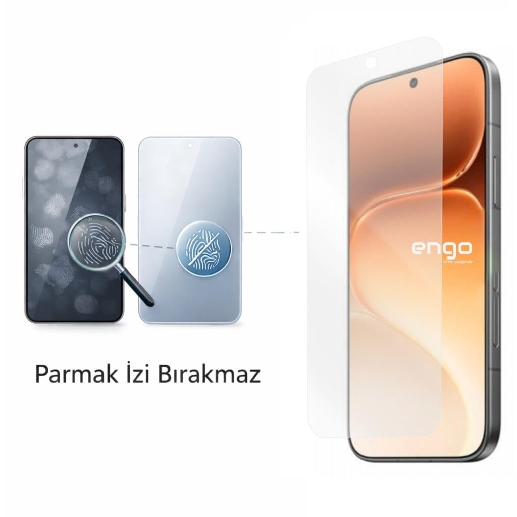 Parmak izi bırakmayan ekran koruyuculu akıllı telefon.