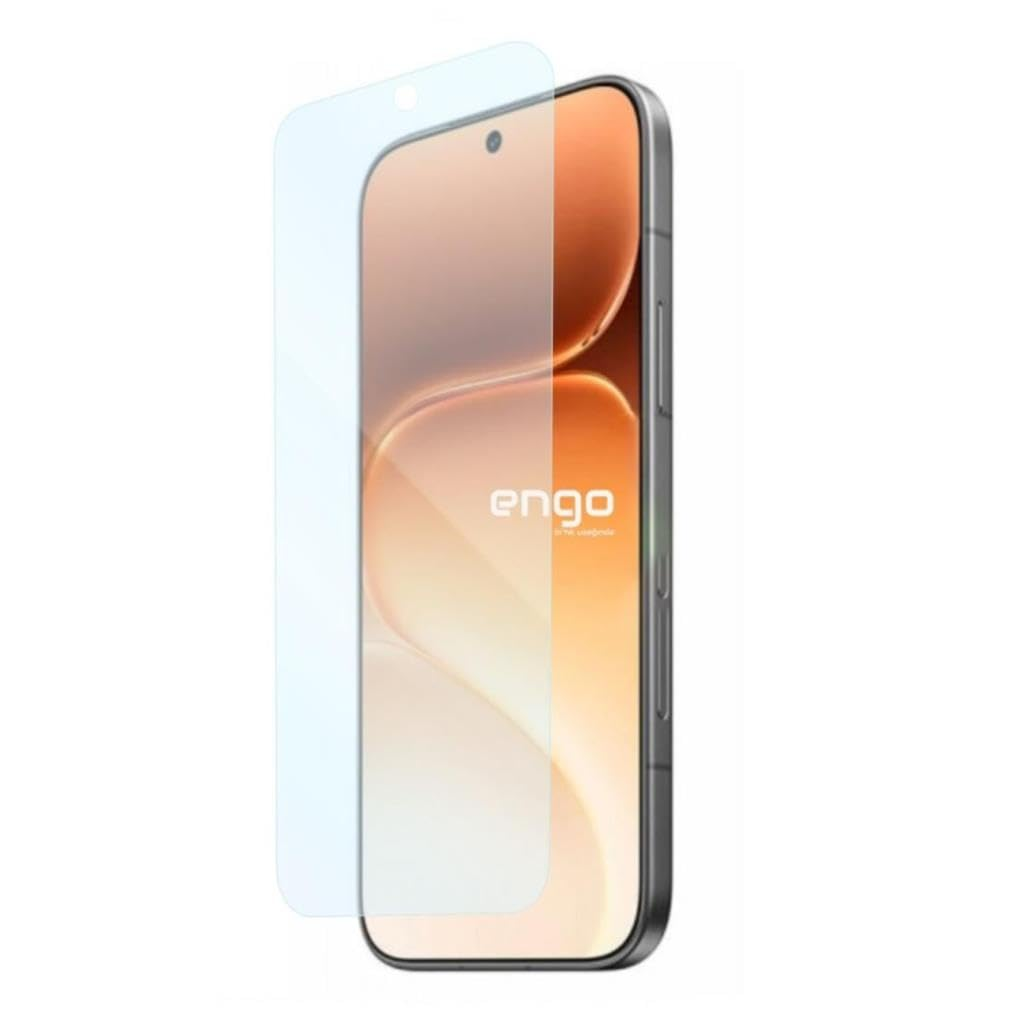 Şeffaf ekran koruyuculu akıllı telefon.