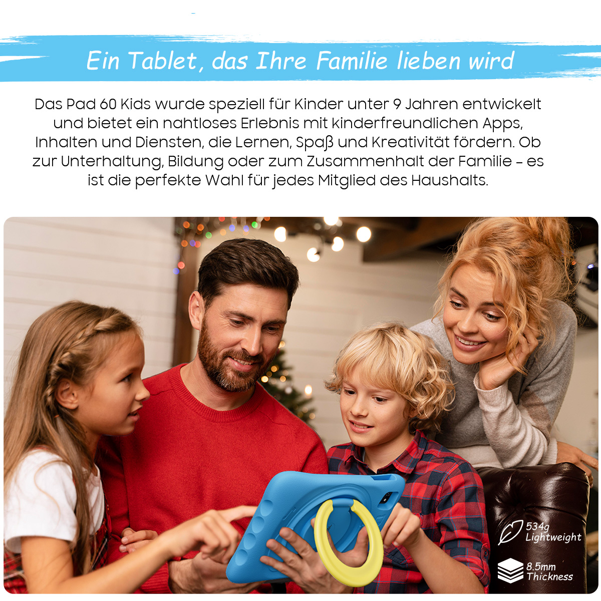 OSCAL PAD 60 KIDS mit Kinder-Smartwatch, Kinder-Tablet, 128 GB, 10,1 ...
