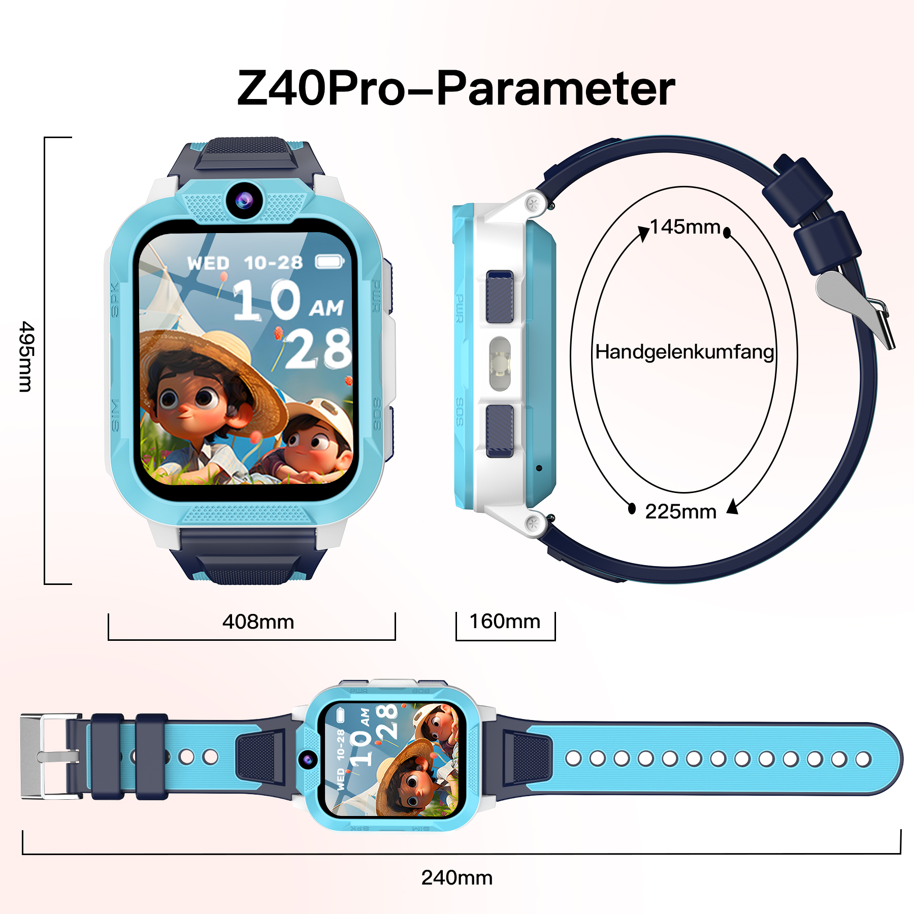 OSCAL PAD 60 KIDS mit Kinder-Smartwatch, Kinder-Tablet, 128 GB, 10,1 ...