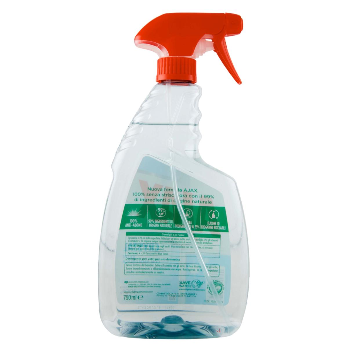 Un flacone spray trasparente con erogatore rosso e etichetta verde su sfondo bianco.