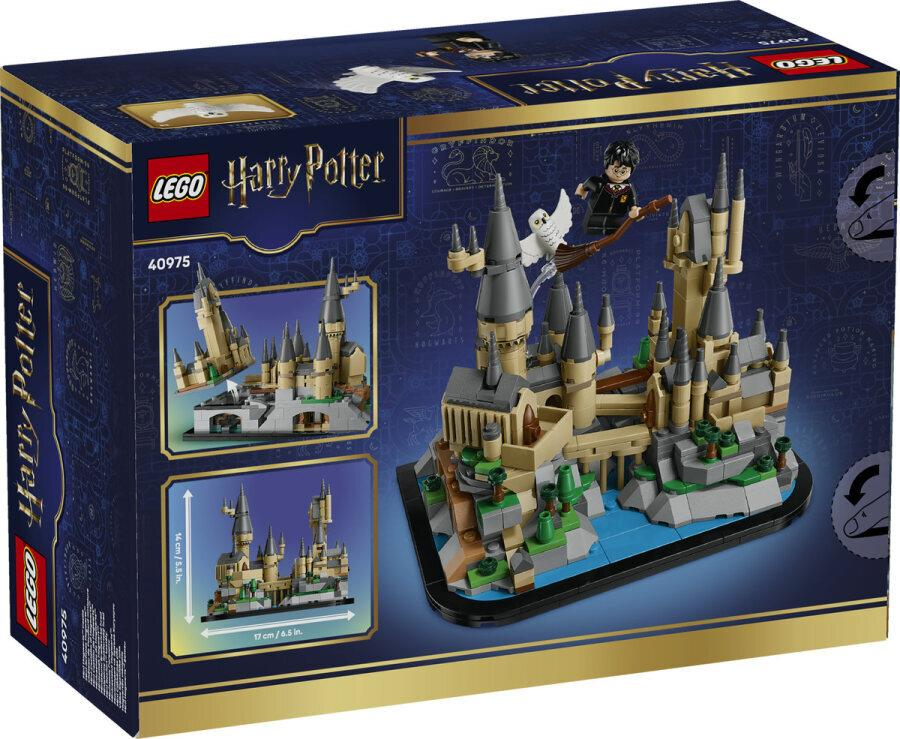 Lego Harry Potter Hogwarts Kalesi set kutusu, tamamlanmis model ve figurlu.