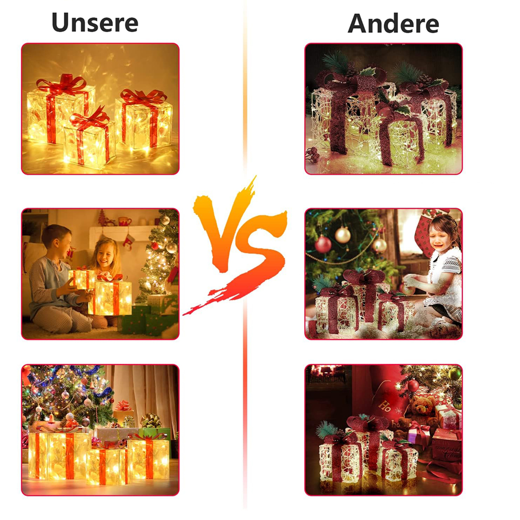 MARKETHAVEN 3er Set Warmweiß PVC Wasserdicht Weihnachtsdekoration | SATURN