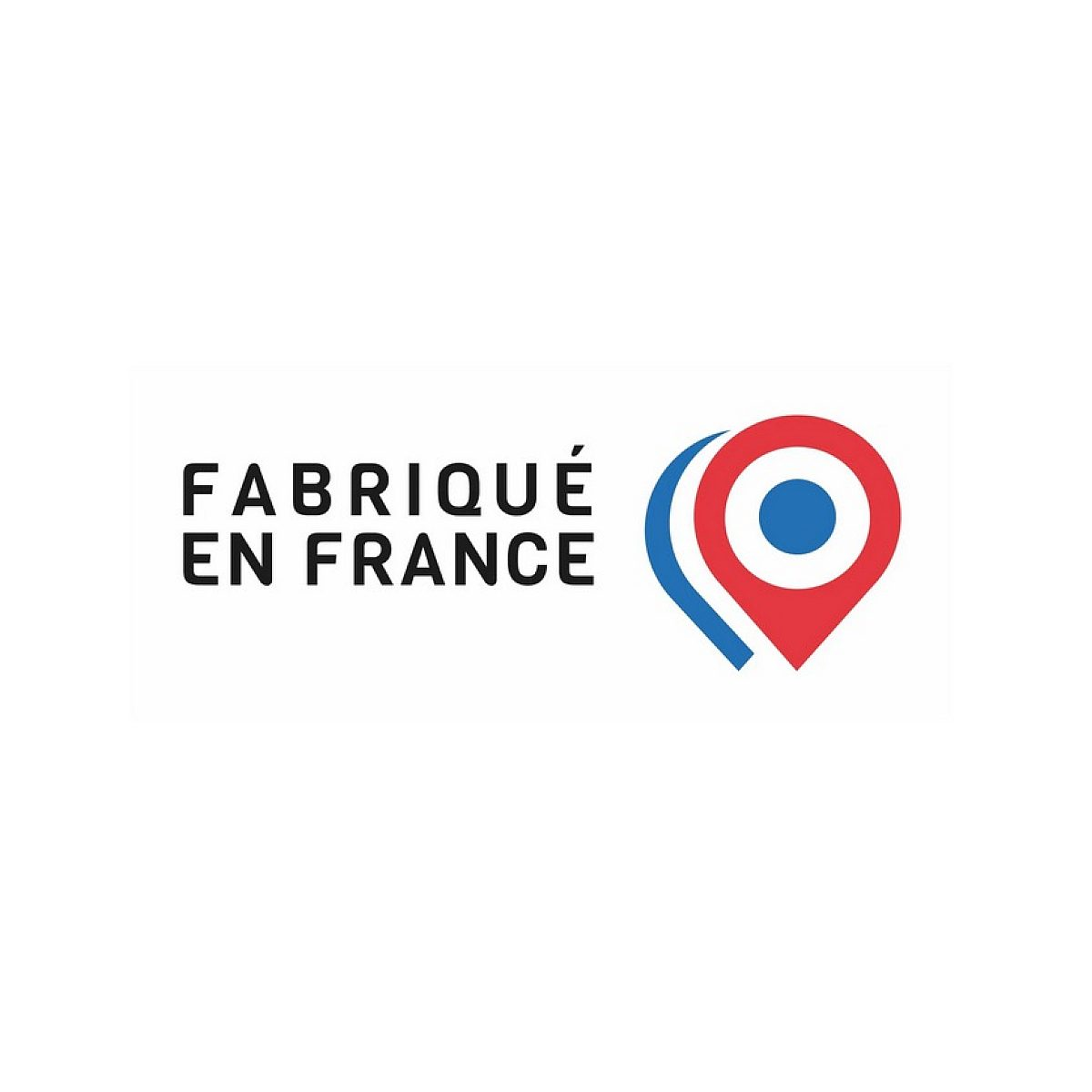 Logo mit den Worten FABRIQUÉ EN FRANCE und einem rot-blau-weißen Standortsymbol.