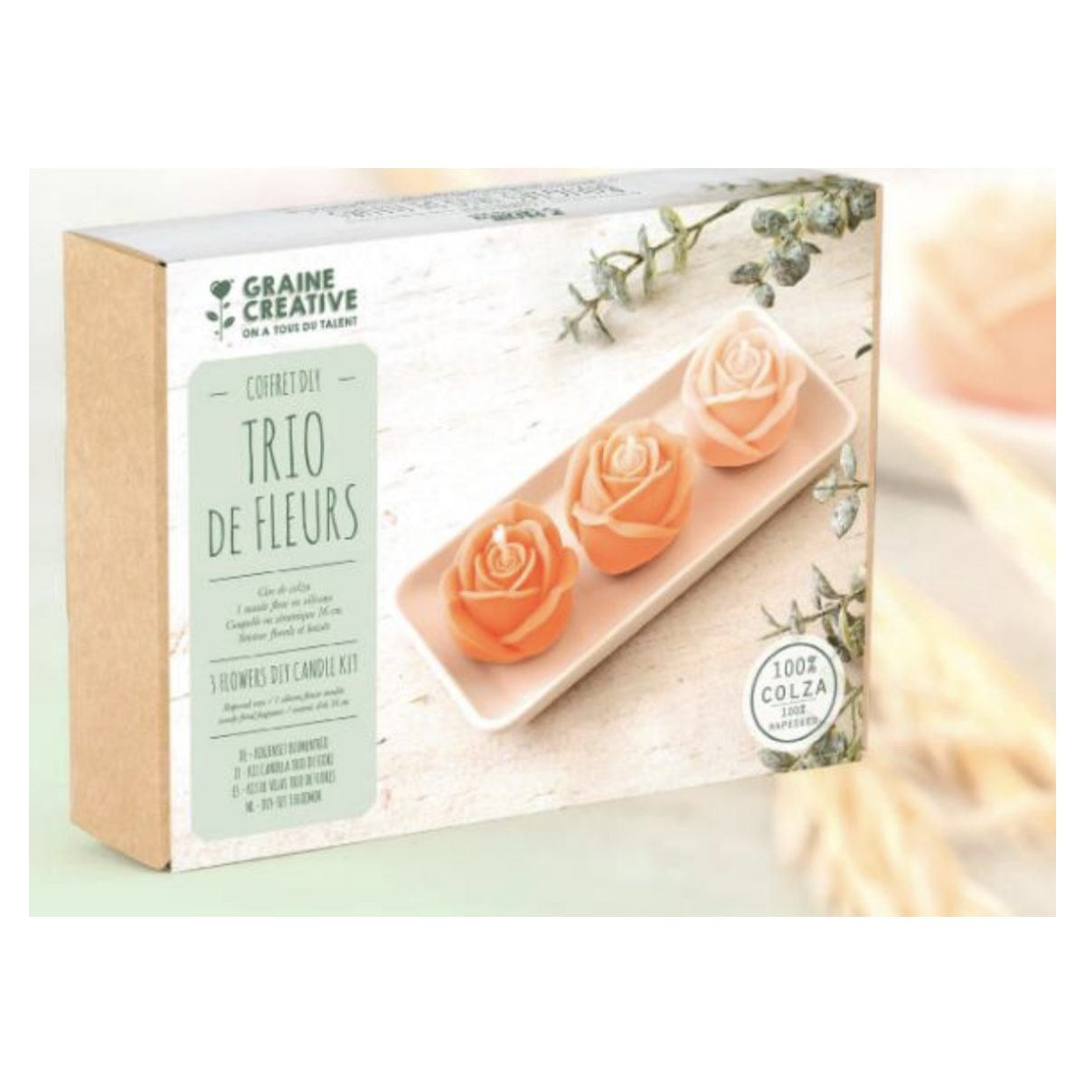 GRAINE CREATIVE Blumen-Trio-Kerzenset Bastelset | MediaMarkt