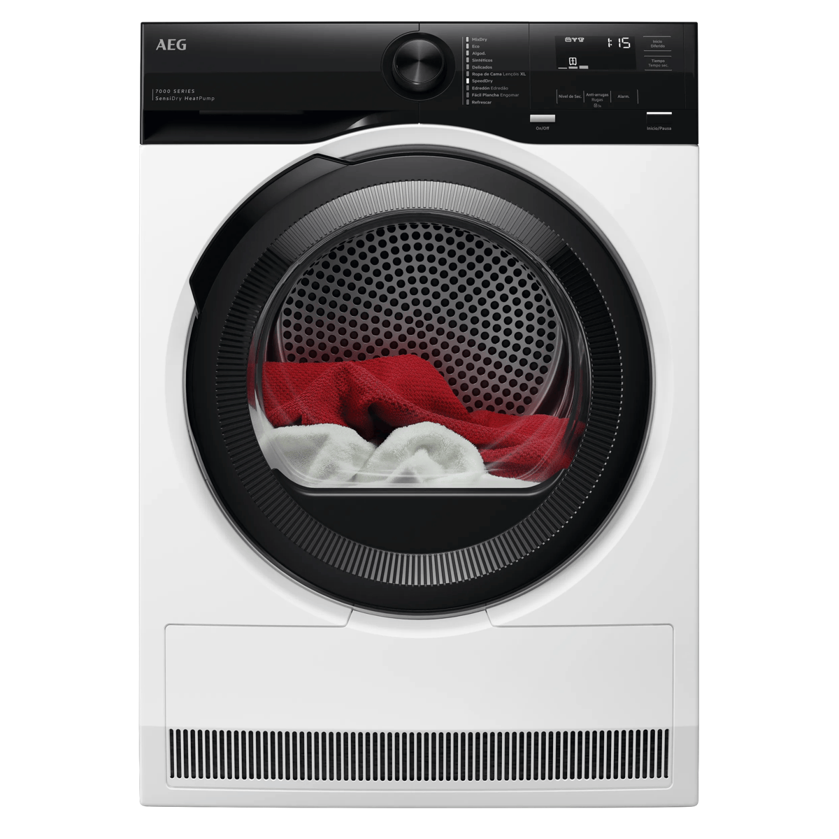 Secadora con Bomba de Calor - AEG Serie 7000 SensiDry TE7G9OBOB, Blanco
