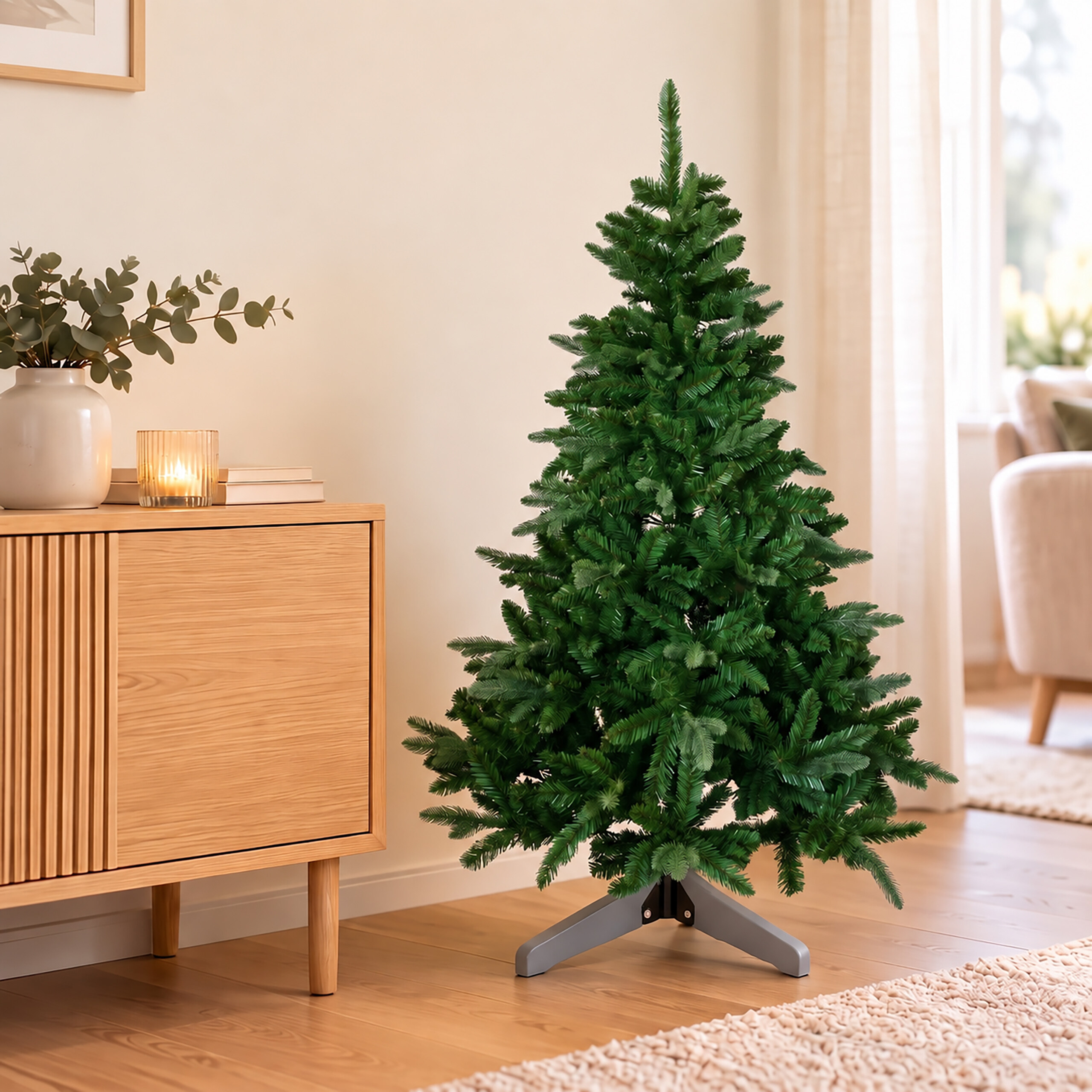 RELAXDAYS Kunsttannenbaum Beleuchteter künstlicher Weihnachtsbaum