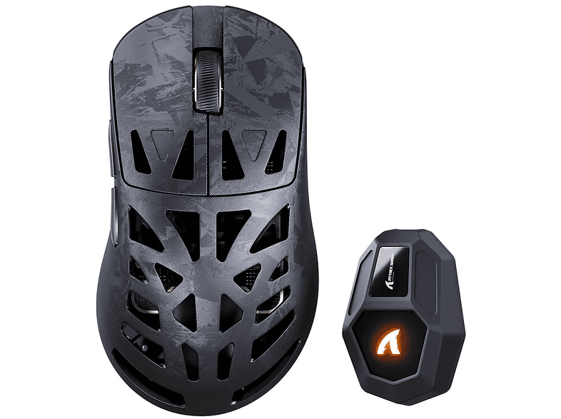 ATTACK SHARK RS6 ULTRA Karbon Fiber Dual 8K Kablosuz Oyuncu Mouse Siyah