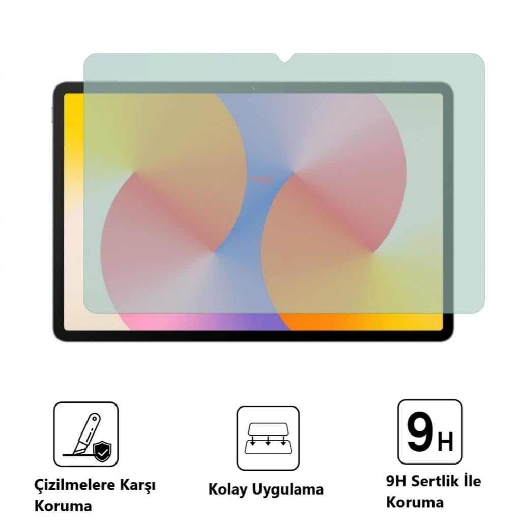 Ekran koruyuculu tablet, çizilmeye dayanıklı ve kolay uygulanır.