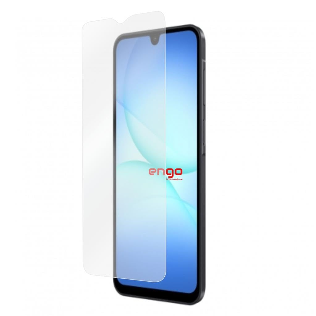 Önünde koruyucu cam süzülen bir akıllı telefon, beyaz arka plan üzerinde.