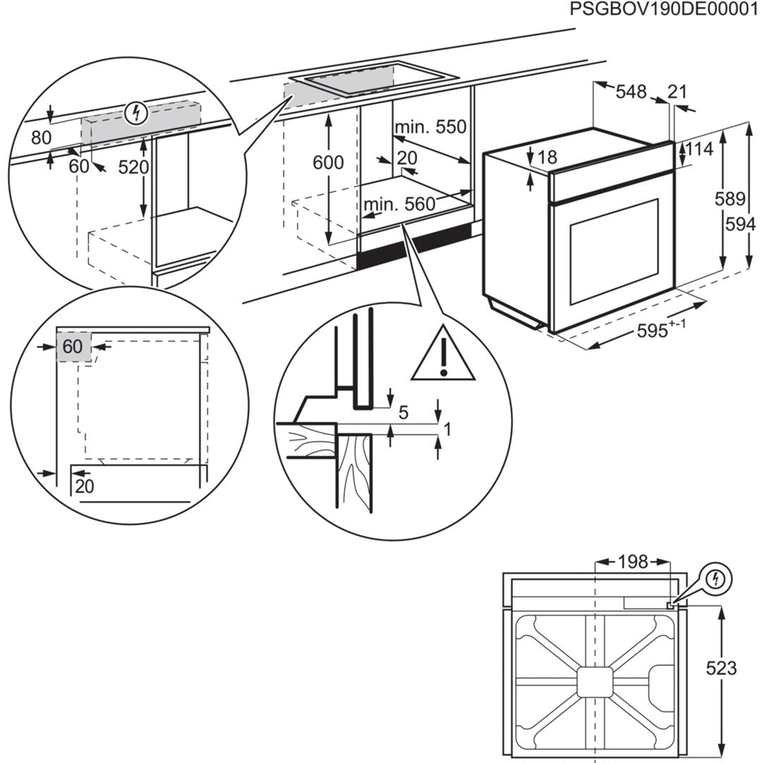 Piekarnik elektryczny ELECTROLUX LOX8P87WZ Czarny