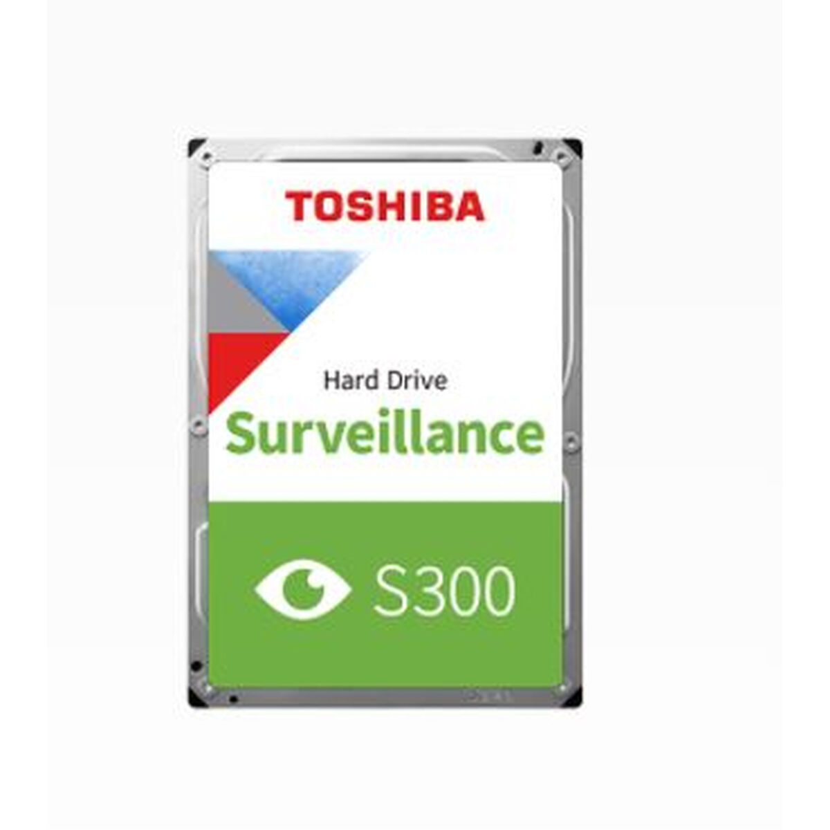 Hard disk di sorveglianza Toshiba S300 con etichetta bianca.