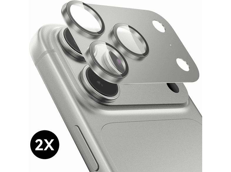 MOBSTORE 2x Camera Protector geschikt voor iPhone 18 Pro Max | Zilver ...