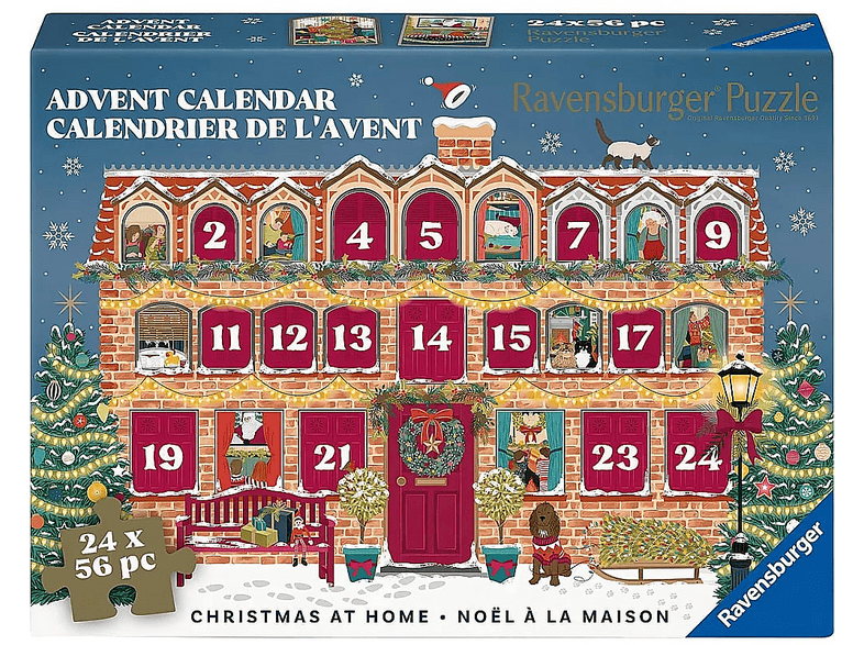 RAVENSBURGER Adventskalender Christmas at Home Puzzle X | MediaMarkt