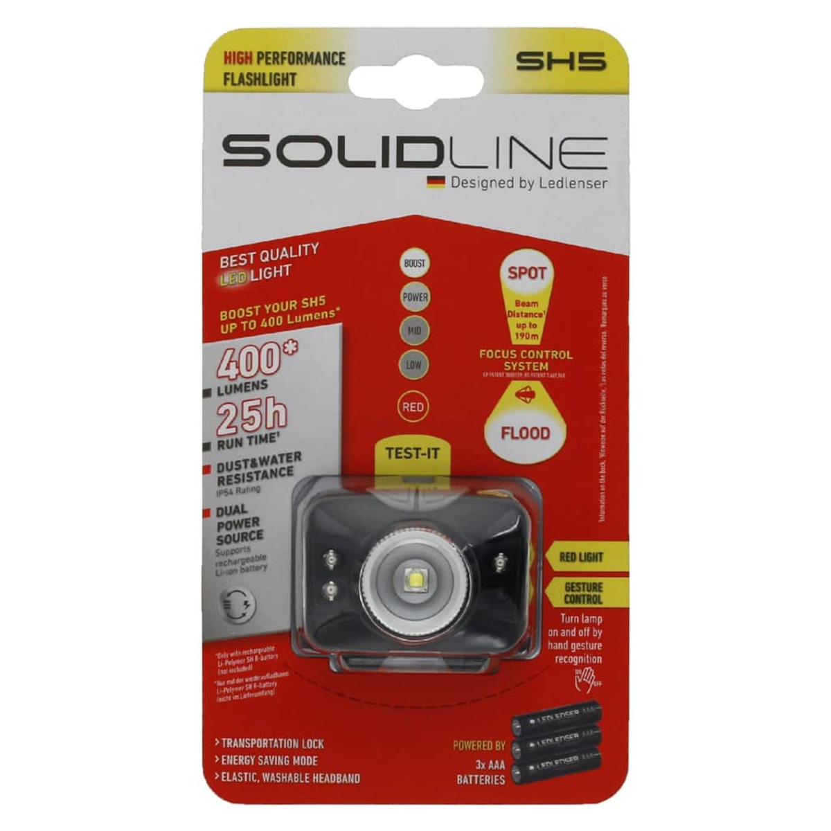 LED LENSER SH5 HEAD SOLIDLINE Stirnlampe