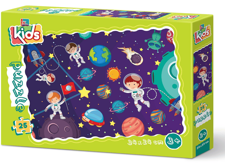 YAPPUZZ Meraklı Astronotlar 25 Parça Çoçuk Puzzle