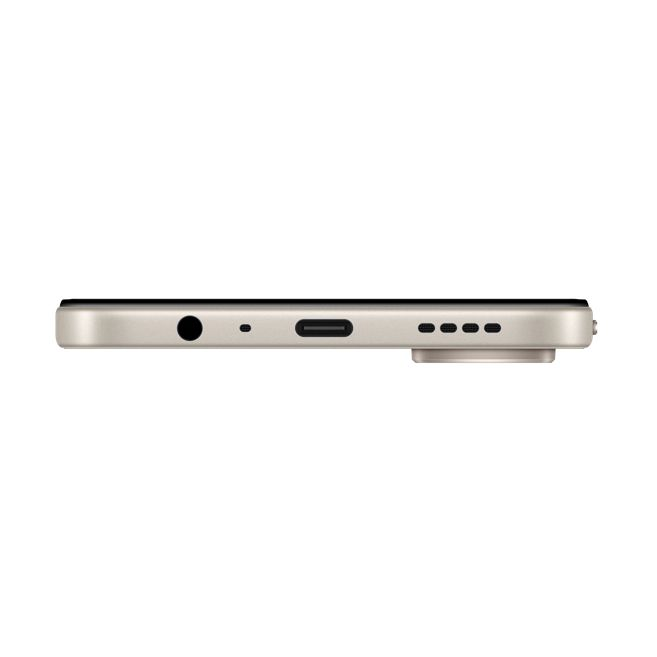 Unterseite eines Smartphones mit Kopfhöreranschluss, Mikrofon, USB-C-Anschluss und Lautsprechergitter auf weißem Grund.