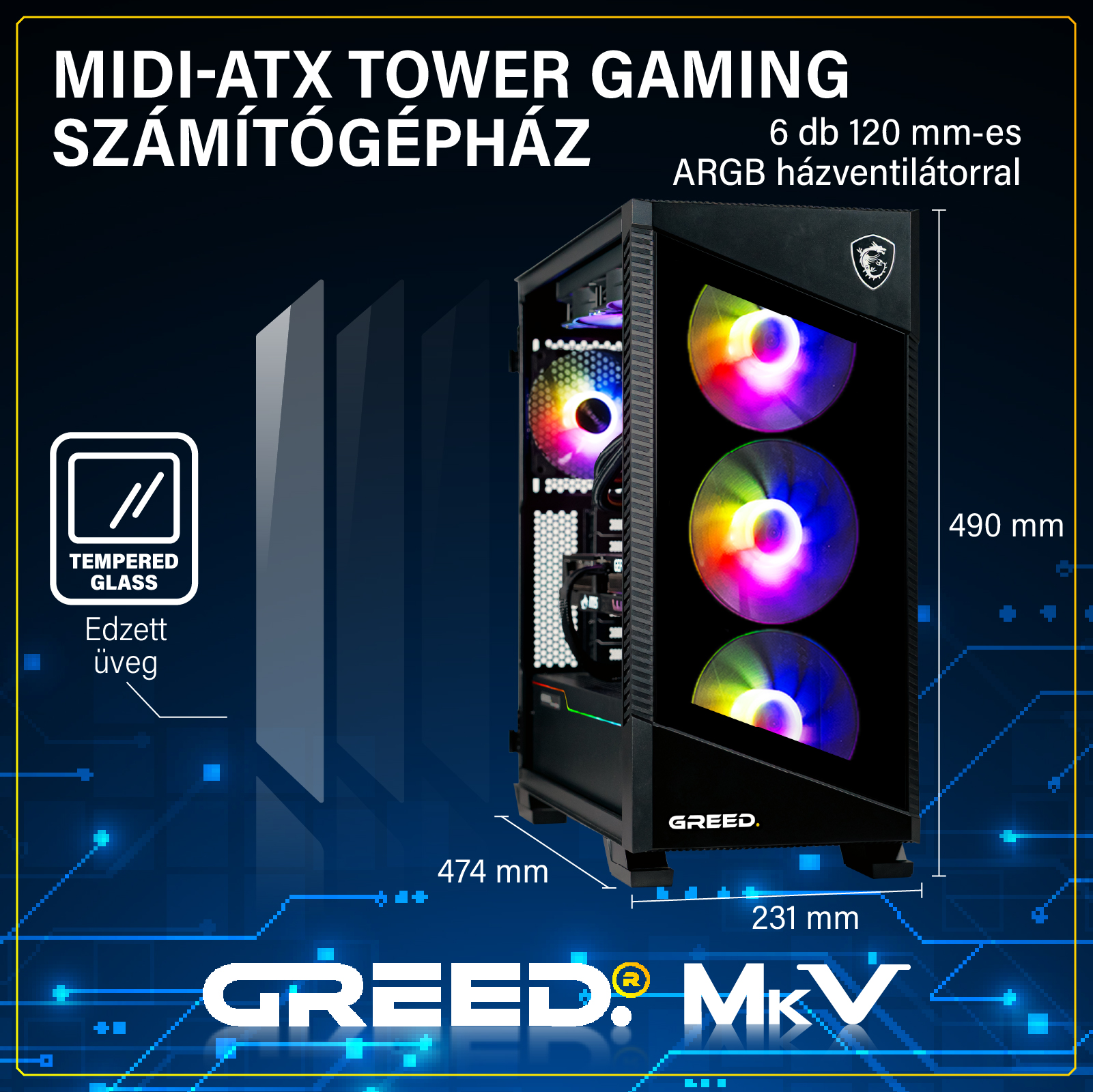 GREED MK5 INTEL PC | DDR5 Fekete Gamer PC (/Radeon™ RX 9070 XT/32 GB ...