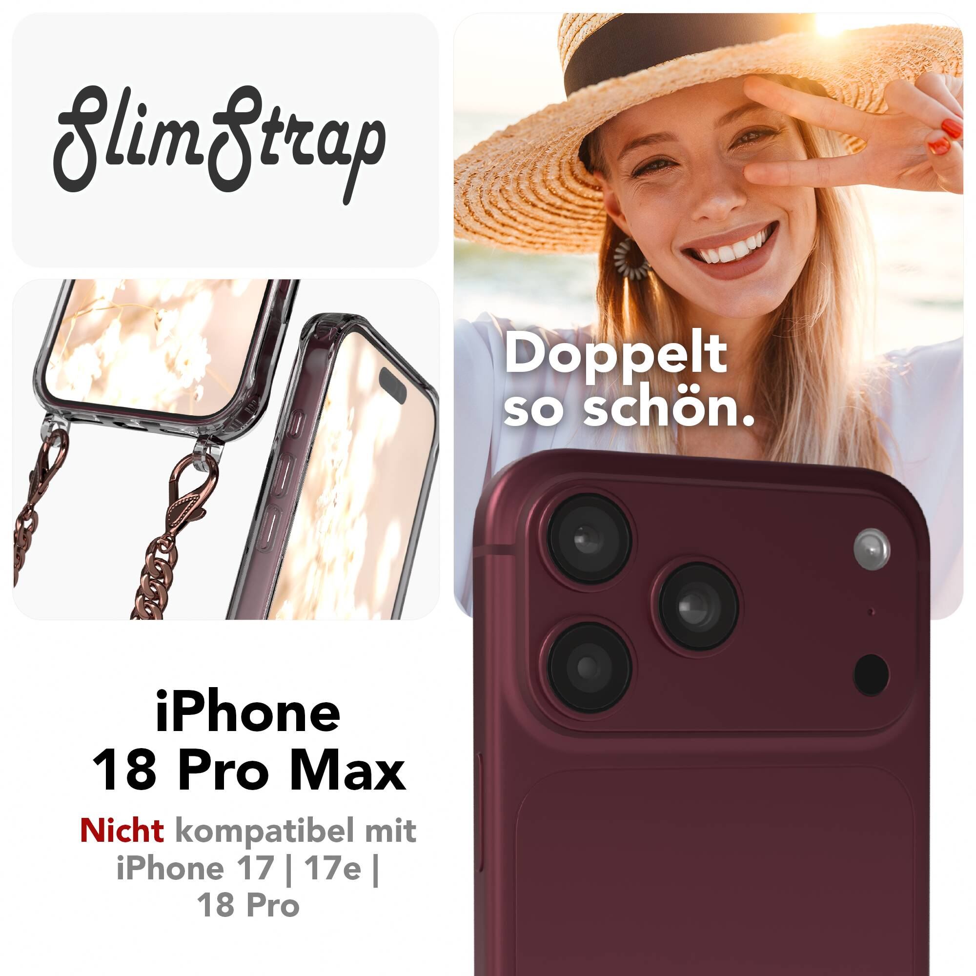 EAZY CASE MagSafe Metal Chain, Umhängetasche, Apple, iPhone 18 Pro Max ...