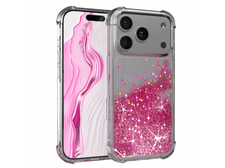 EAZY CASE Liquid Glittery Case, Backcover, Apple, iPhone 18 Pro, Pink ...