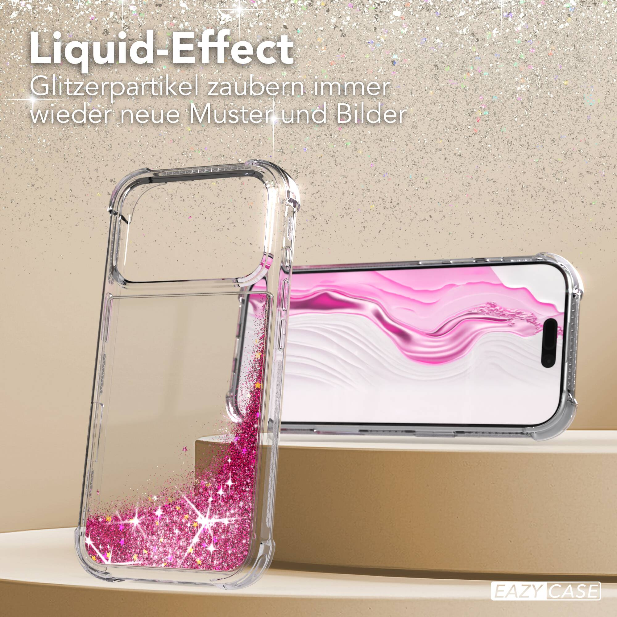EAZY CASE Liquid Glittery Case, Backcover, Apple, iPhone 18 Pro, Pink ...