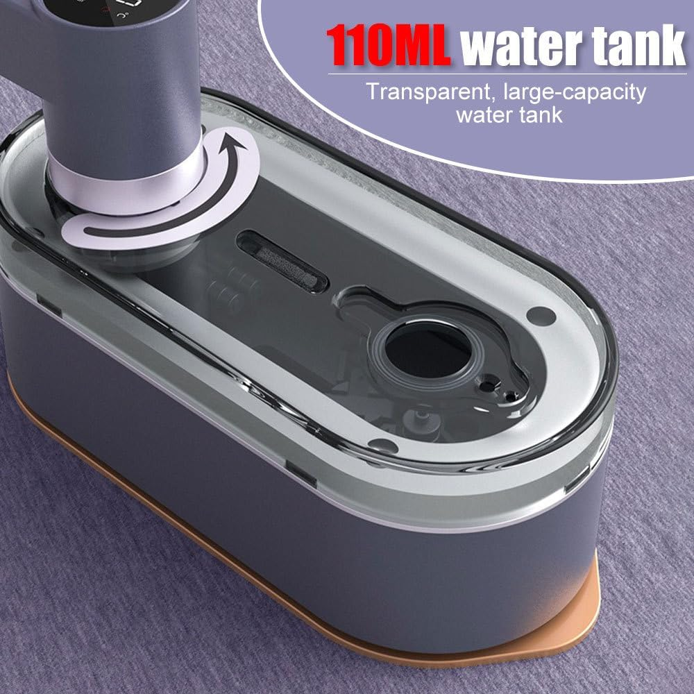 Ein 110-ml-Wassertank eines grauen Geräts mit Textoverlay.