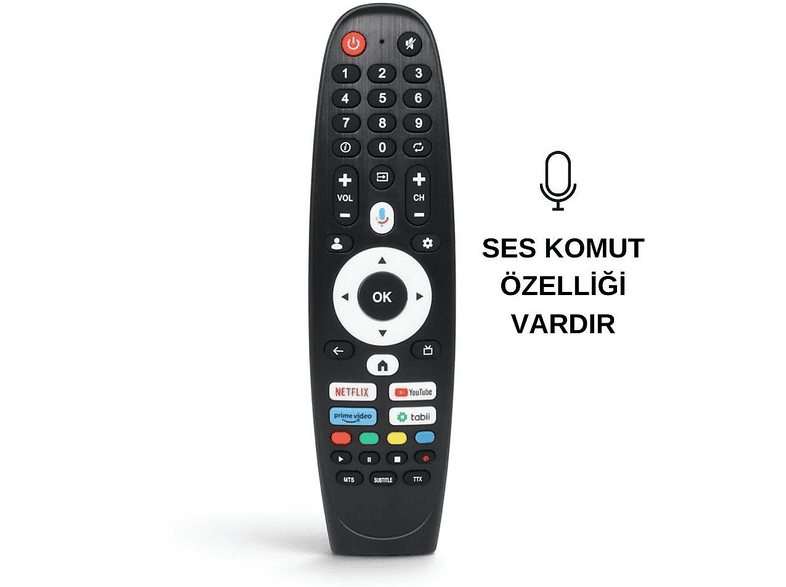 ELECTROON Next Uyumlu Tabii Tuşlu Android Smart LED Ses Komutlu TV Uzaktan Kumanda