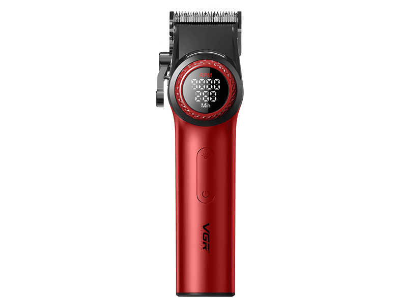 VGR V-001 - Profesyonel , 9000 RPM Yüksek Hız Saç Sakal Kesme Makinesi Kırmızı