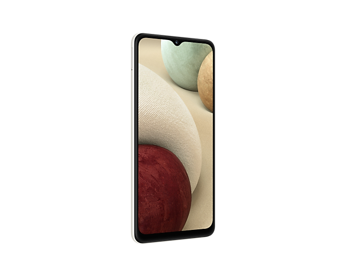 Ein weißes Smartphone zeigt ein buntes Hintergrundbild mit runden Formen.