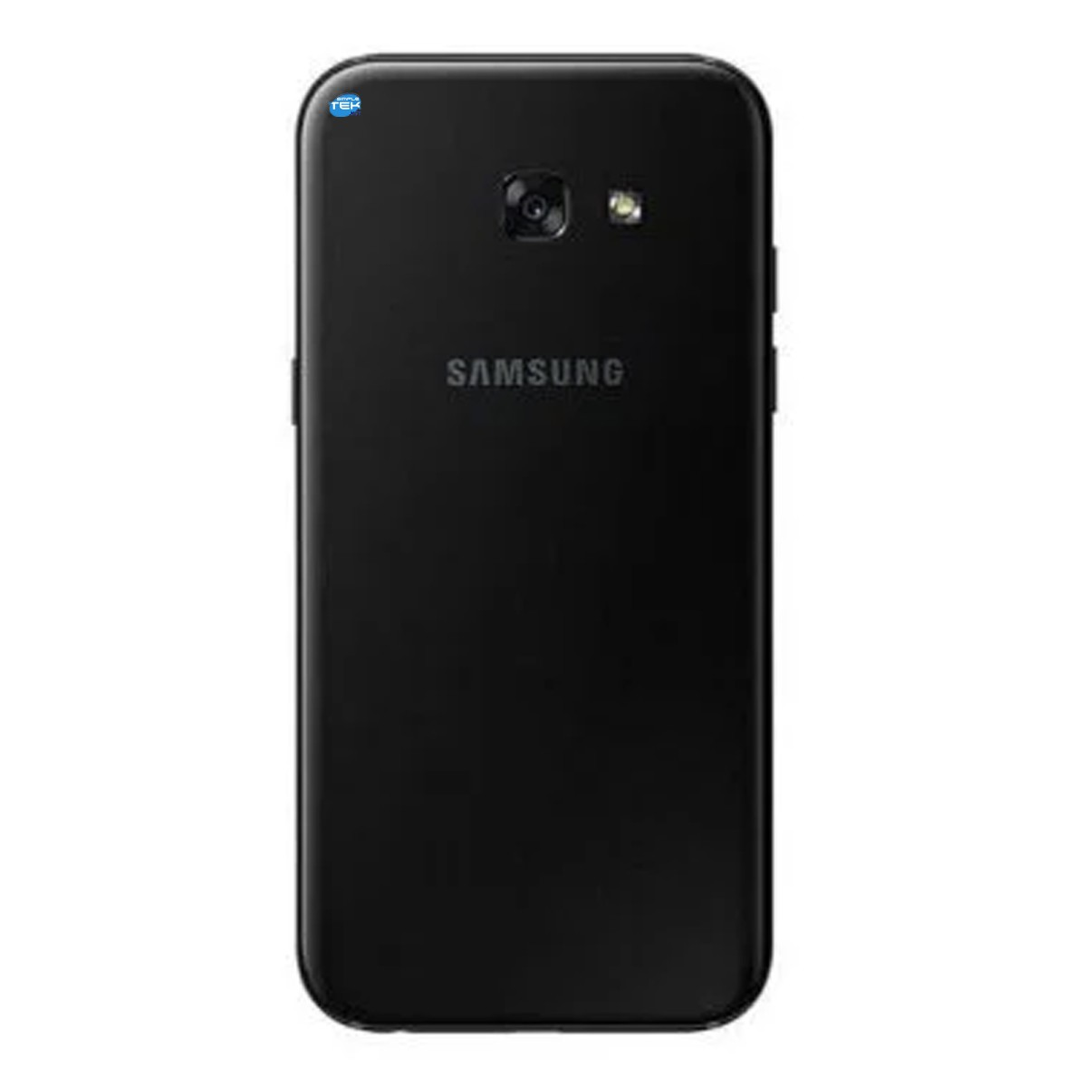 Retro di uno smartphone Samsung nero con fotocamera, flash e logo.