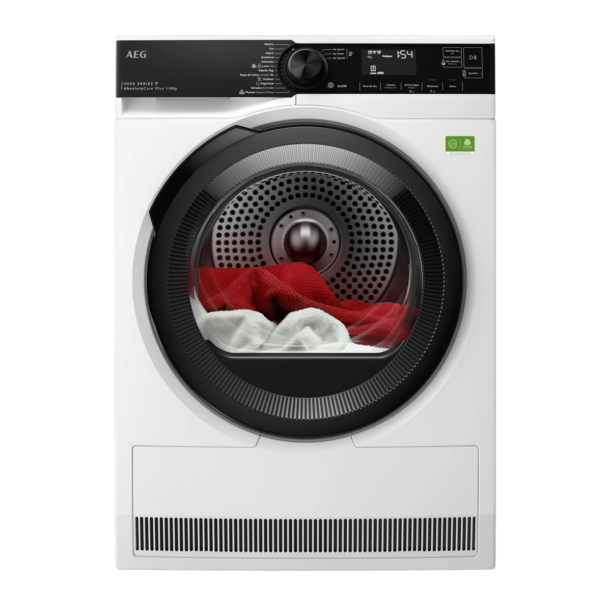 Secadora con Bomba de Calor - AEG Serie 9000 AbsoluteCare Plus TR931BBPBC, Blanco