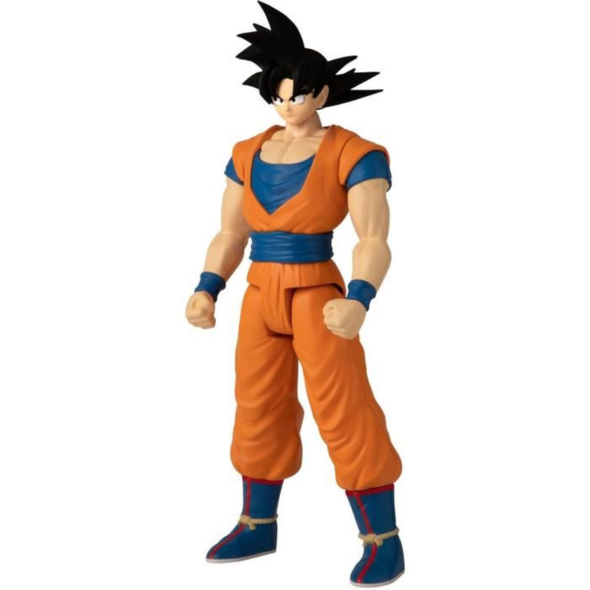 Figurka akcji Goku z Dragon Ball w pomarańczowo-niebieskim ubraniu z czarnymi włosami.