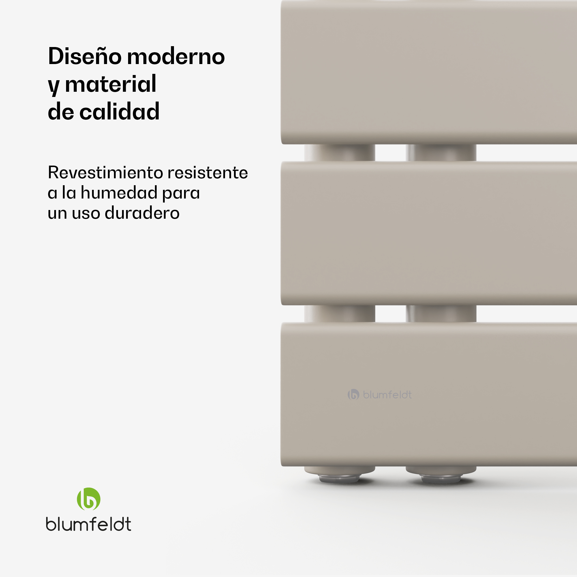 Paneles de radiador modernos y resistentes a la humedad con logotipo.