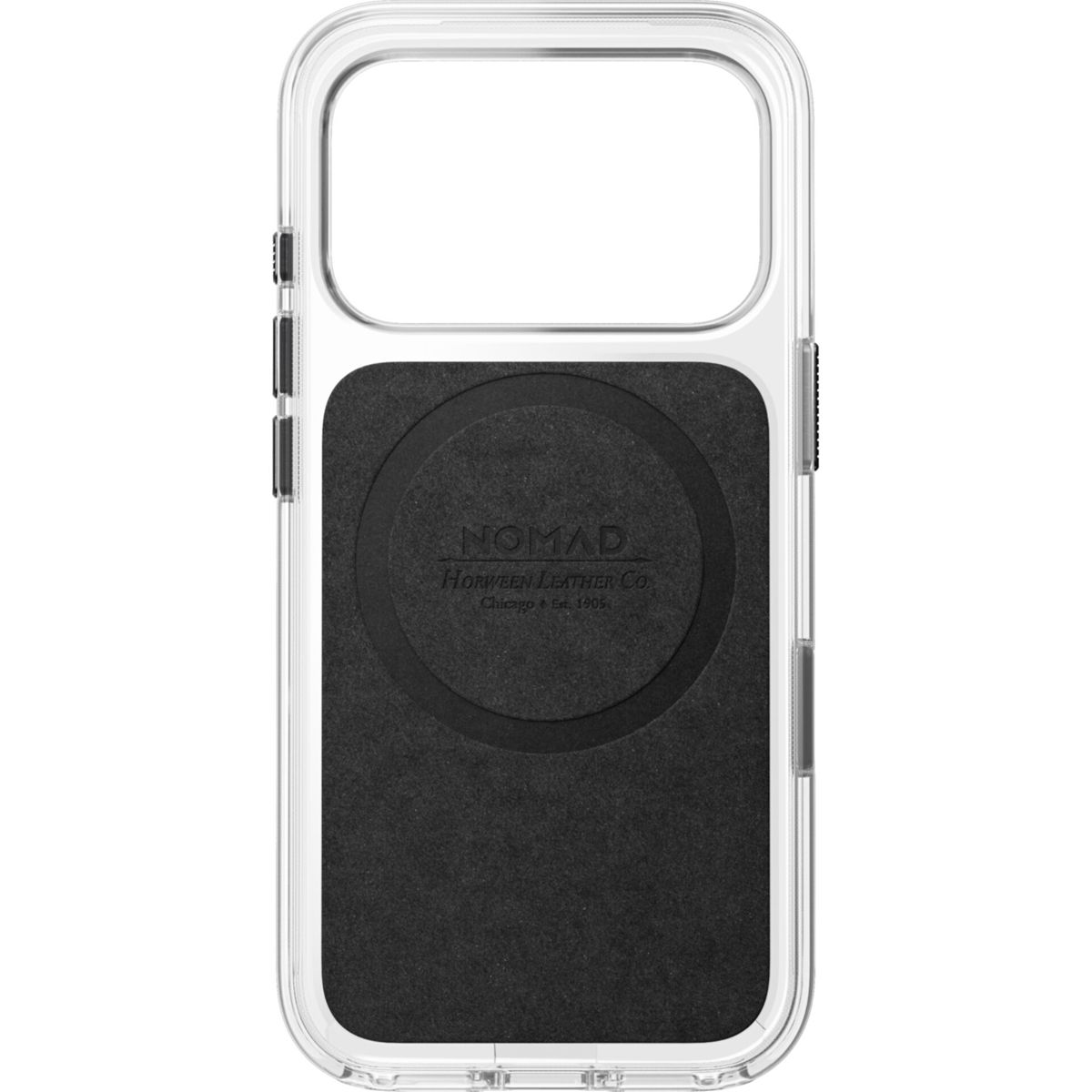 Funda para móvil - NOMAD Clear Leather Case, Compatible con Apple Apple iPhone 18 Pro, Negro