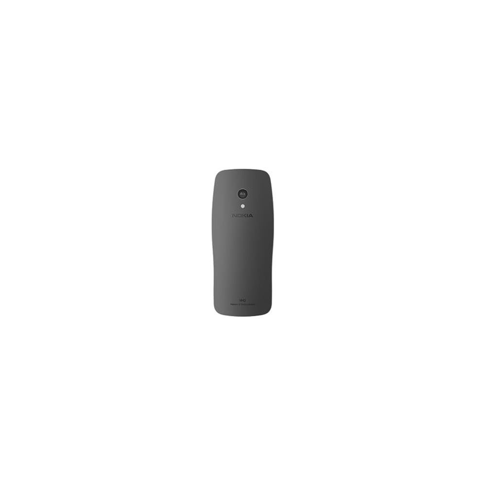 Eine graue Nokia-Handy-Rückseite mit Kamera, Blitz und Logo vor weißem Hintergrund.