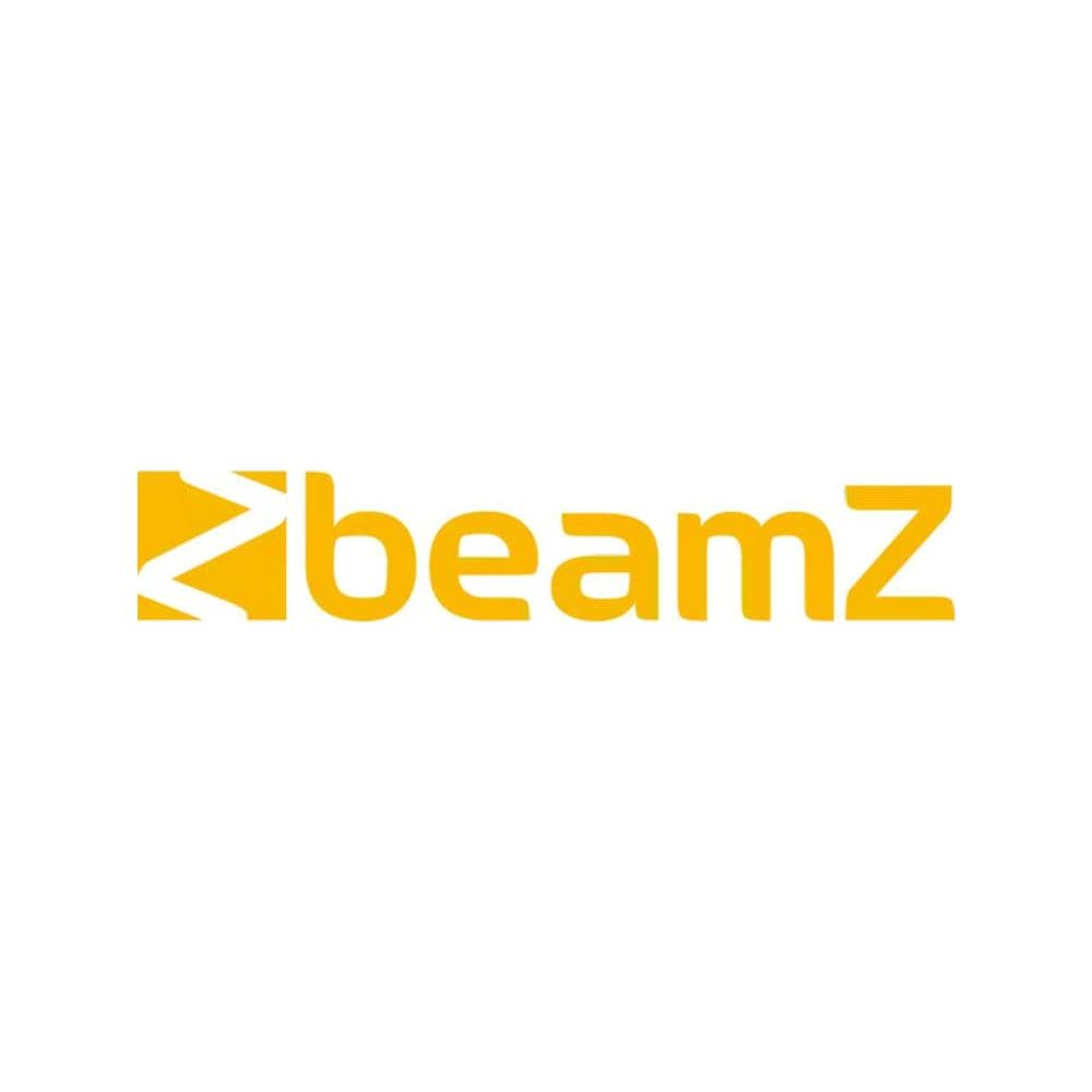 Logotipo de empresa amarillo con el texto "beamZ" sobre fondo blanco.