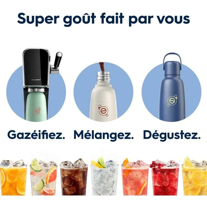 SODASTREAM Fizz & Go Cool 0,9 l Quick Connect Gassierbare Trinkflasche Blau