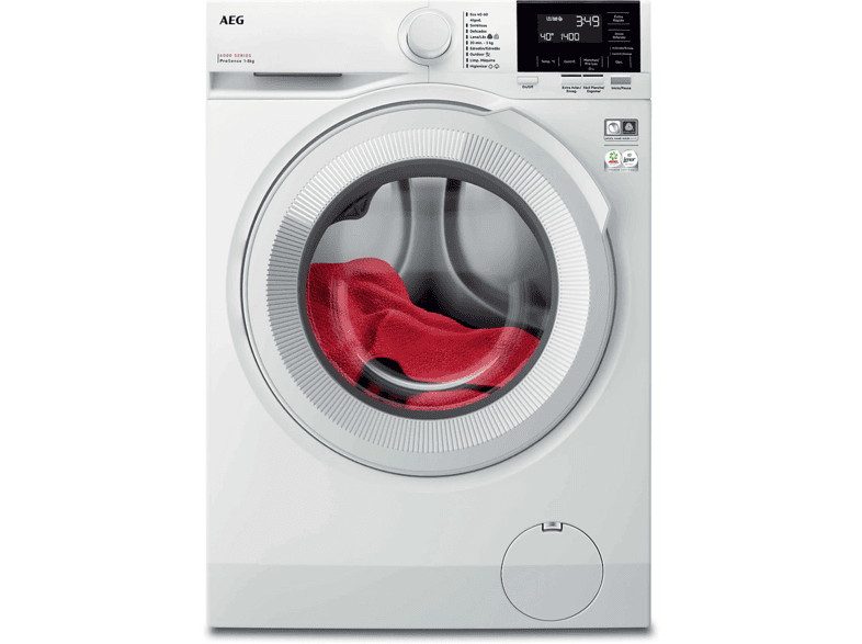 Lavadora carga frontal - AEG Serie 6000 ProSense LFR6186N2B, 8 kg, 1,600 rpm, Blanco