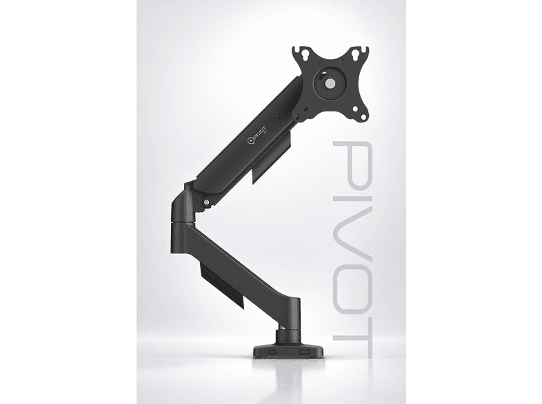 PIVOT 17-32 İnç Tek Kollu 9 kg VESA Uyumlu Masa Kelepçeli Yaylı Tam Hareketli Monitör Kolu