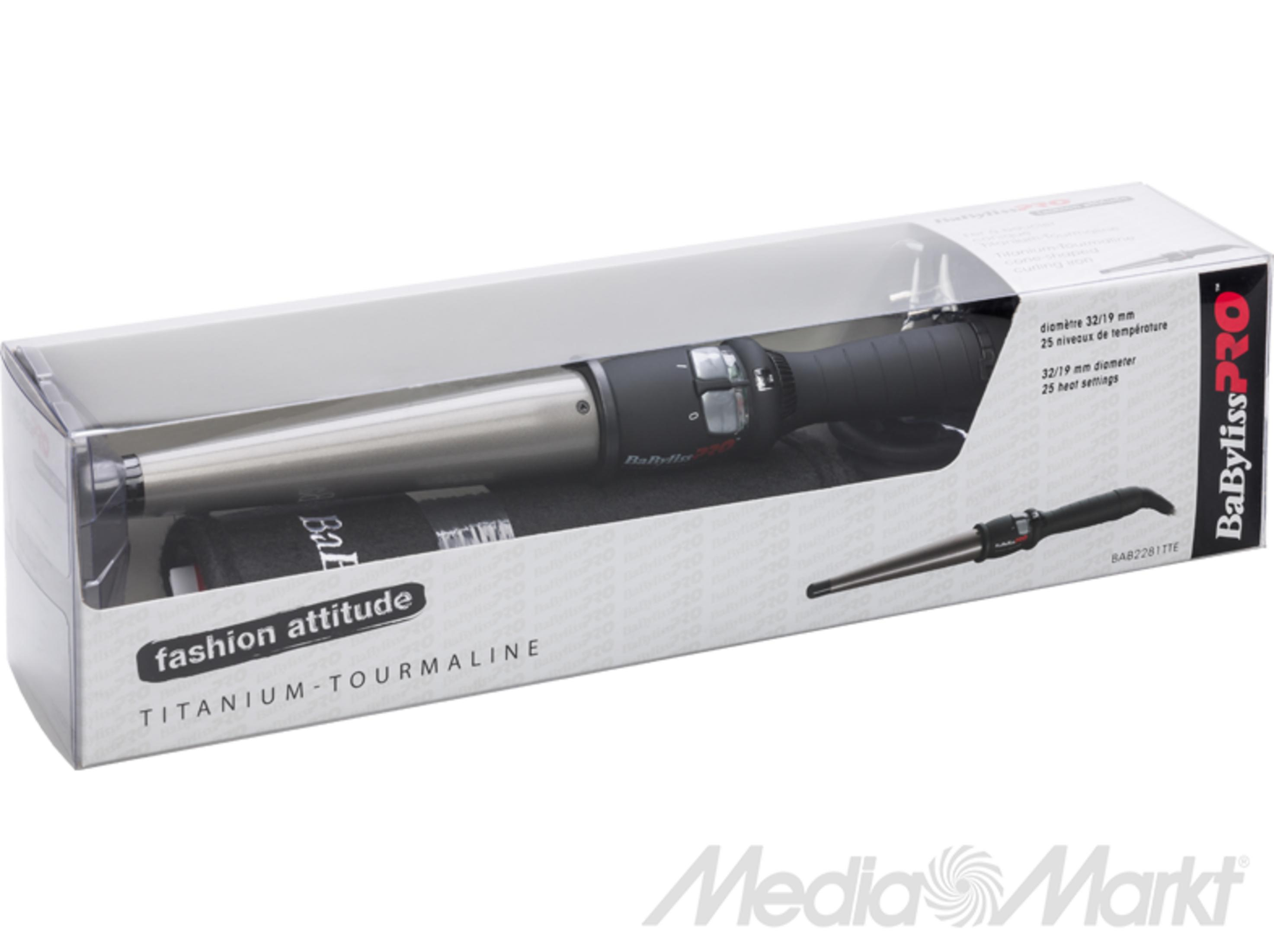 Arricciacapelli Babyliss Pro in confezione con custodia.