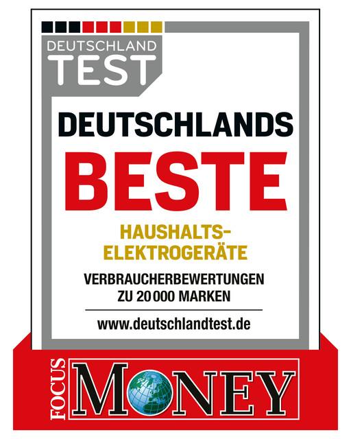 Sello de premio 'Lo mejor de Alemania' para electrodomésticos de Focus Money.