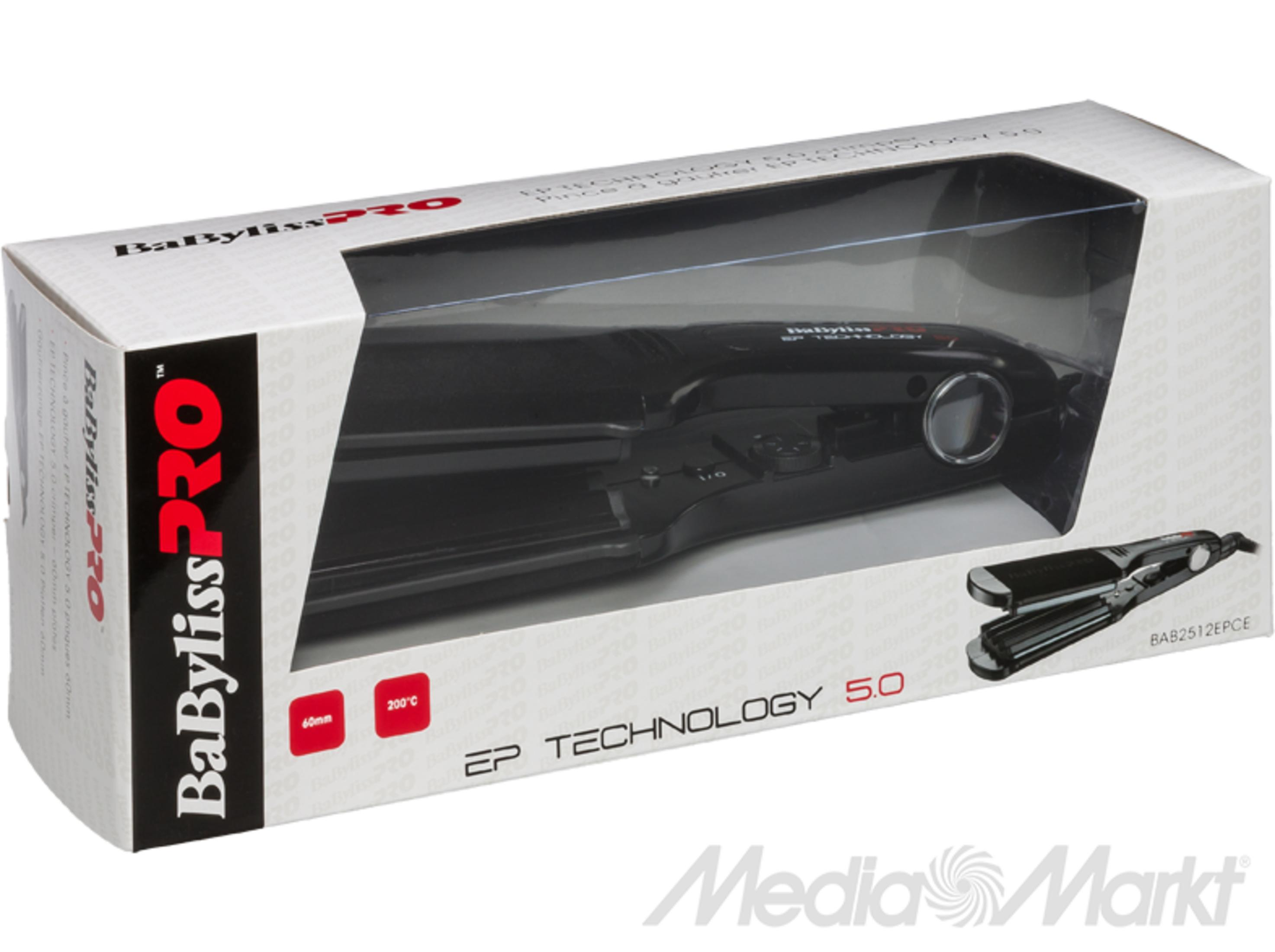 Piastra per capelli Babyliss Pro in confezione bianco-nera.