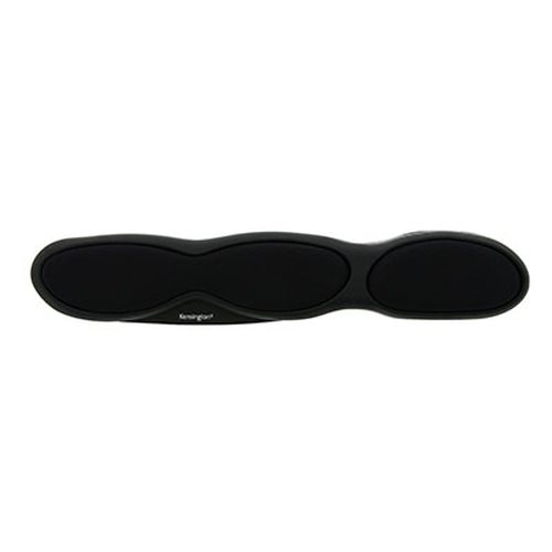 A black Kensington wrist rest with a wavy, ergonomic design on a plain white background.