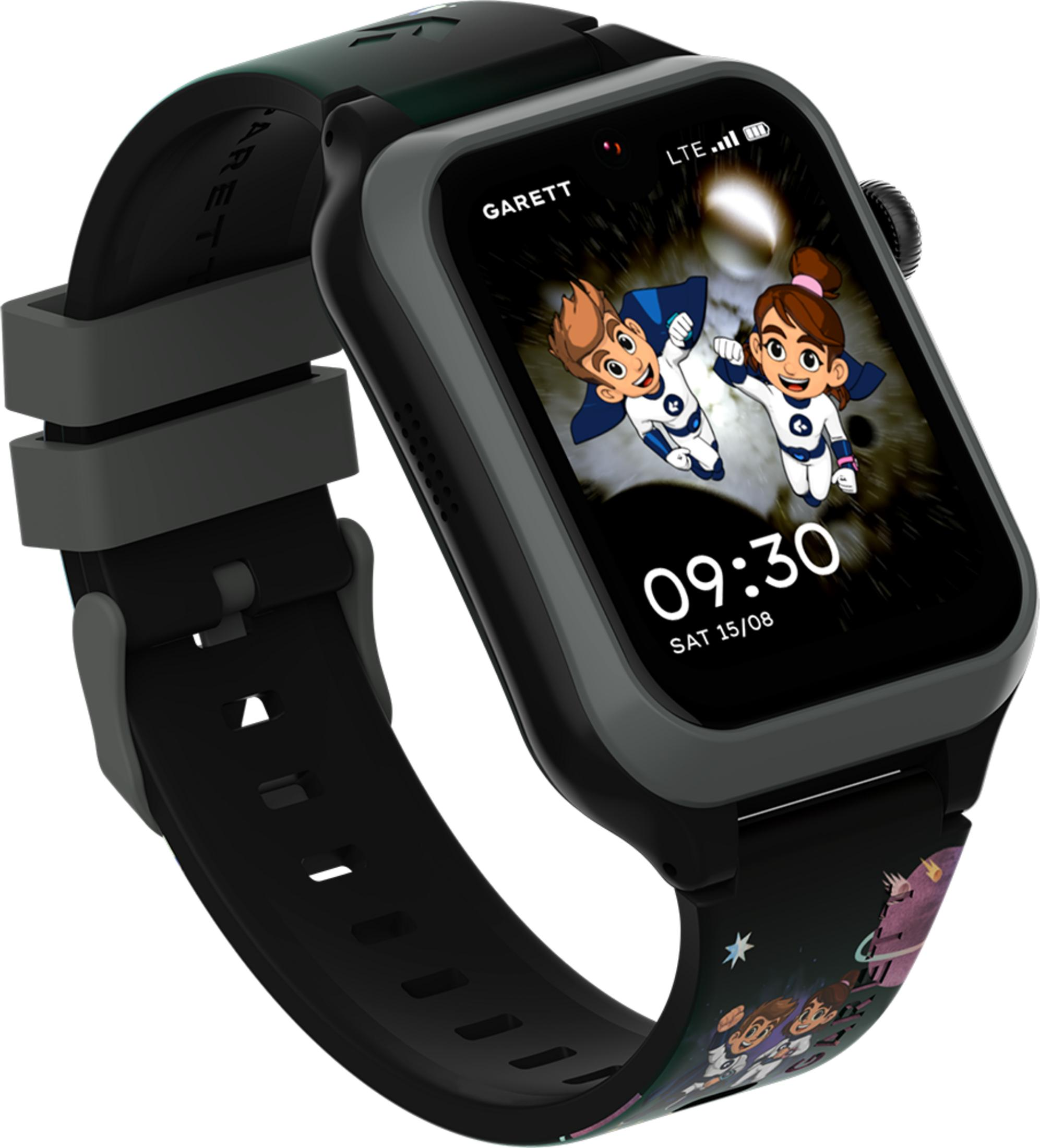 Un reloj inteligente para niños con pantalla espacial y la hora 09:30.