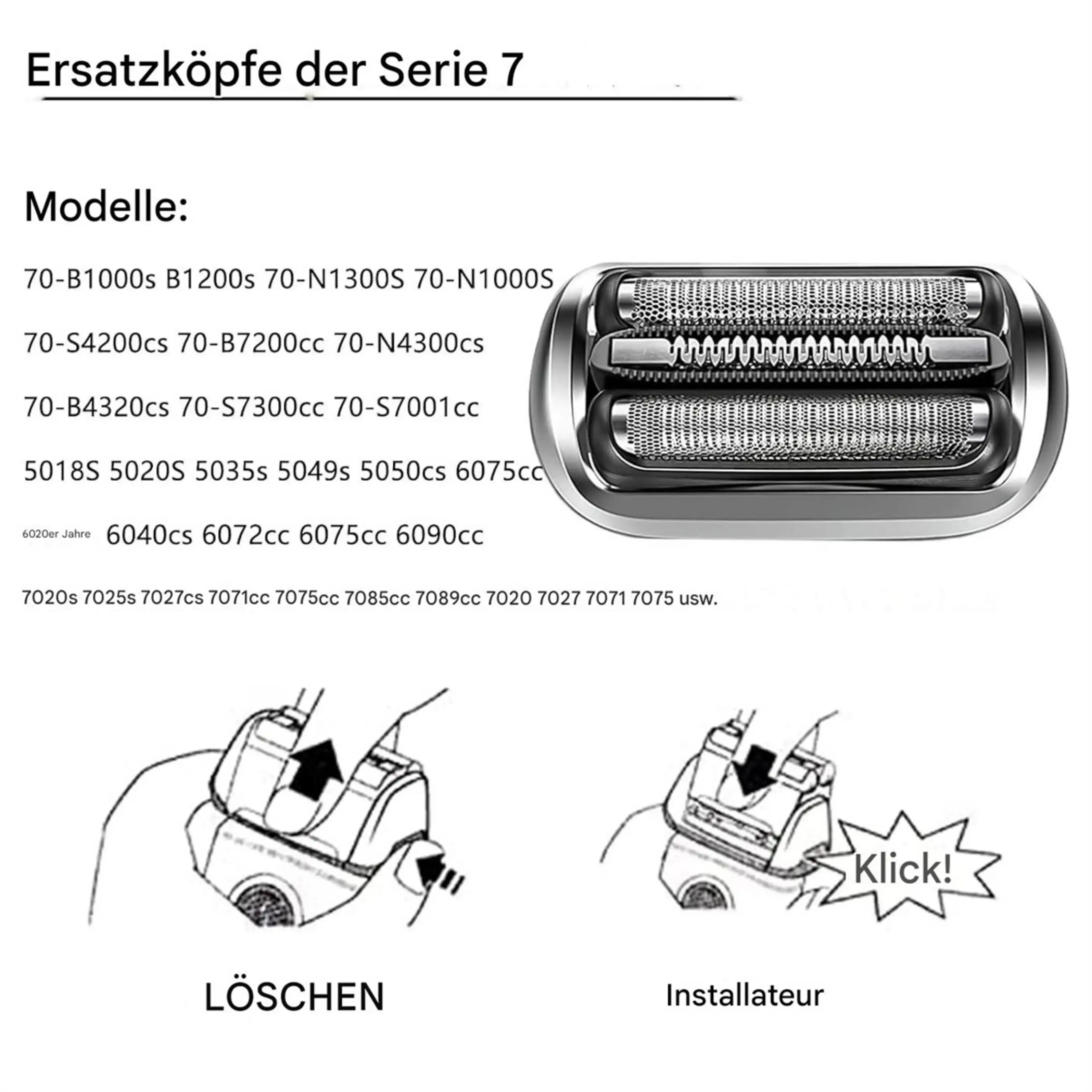 YIQIFA Rasierer Zubehör Serie 7 73S Scherkopf | MediaMarkt